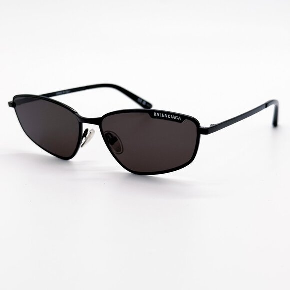 NEW BALENCIAGA BB0277S 001 SUNGLASSES UNISEX BLACK GREY OVAL EYEWEAR BALENCIAGA - Picture 4 of 14